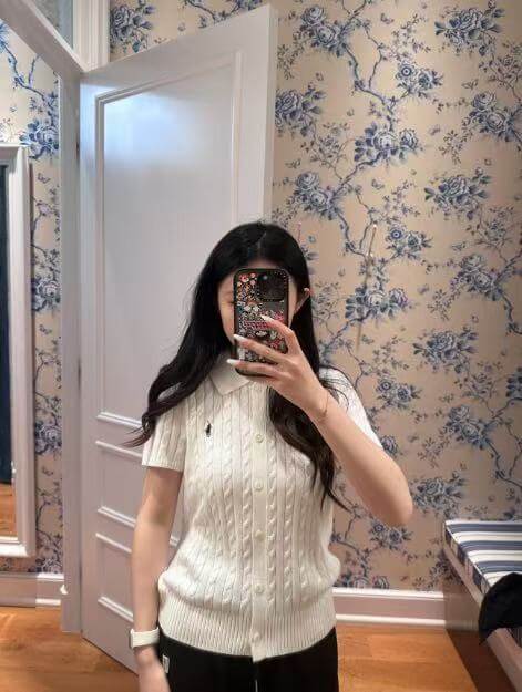 Polo Ralph Lauren Cable-Knit Cotton Short-Sleeve Cardigan- White