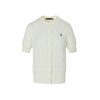 Polo Ralph Lauren Cable-Knit Cotton Short-Sleeve Cardigan- White