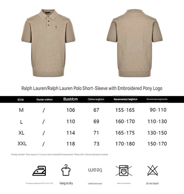 Polo Ralph Lauren Cotton Polo-Collar Knit Shirt- Camel Melange