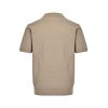 Polo Ralph Lauren Cotton Polo-Collar Knit Shirt- Camel Melange