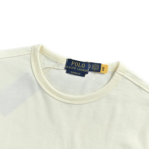 Polo Ralph Lauren Jersey Crewneck T-Shirt- Parchment Cream (6) Polo Ralph Lauren Jersey Crewneck T-Shirt- Parchment Cream