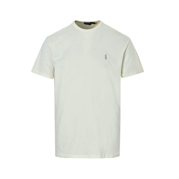Polo Ralph Lauren Jersey Crewneck T-Shirt- Parchment Cream (9) Polo Ralph Lauren Jersey Crewneck T-Shirt- Parchment Cream