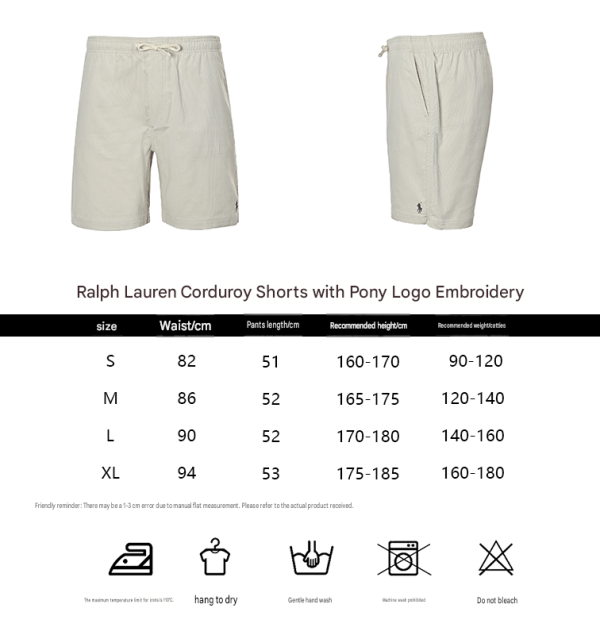 Polo Ralph Lauren Prepster Corduroy Short- Warm Cream (1) Polo Ralph Lauren Prepster Corduroy Short- Warm Cream