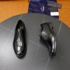 Prada Brushed Leather Derby Shoes – Classic Black (8) Prada Brushed Leather Derby Shoes – Classic Black