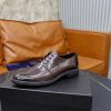 Prada Brushed Leather Derby Shoes – Fumè Brown (3) Prada Brushed Leather Derby Shoes – Fumè Brown