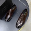 Prada Brushed Leather Derby Shoes – Fumè Brown (5) Prada Brushed Leather Derby Shoes – Fumè Brown