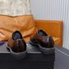 Prada Brushed Leather Derby Shoes – Fumè Brown (8) Prada Brushed Leather Derby Shoes – Fumè Brown