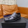 Prada Brushed Leather Double Monk Strap Shoes – Classic Black (8) Prada Brushed Leather Double Monk Strap Shoes – Classic Black