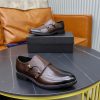 Prada Brushed Leather Double Monk Strap Shoes – Fumè Brown (2) Prada Brushed Leather Double Monk Strap Shoes – Fumè Brown
