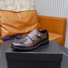 Prada Brushed Leather Double Monk Strap Shoes – Fumè Brown (4) Prada Brushed Leather Double Monk Strap Shoes – Fumè Brown