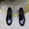 Prada Brushed Leather Penny Loafers – Classic Black