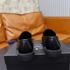 Prada Brushed Leather Penny Loafers – Classic Black