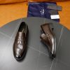Prada Brushed Leather Penny Loafers – Fumè Brown