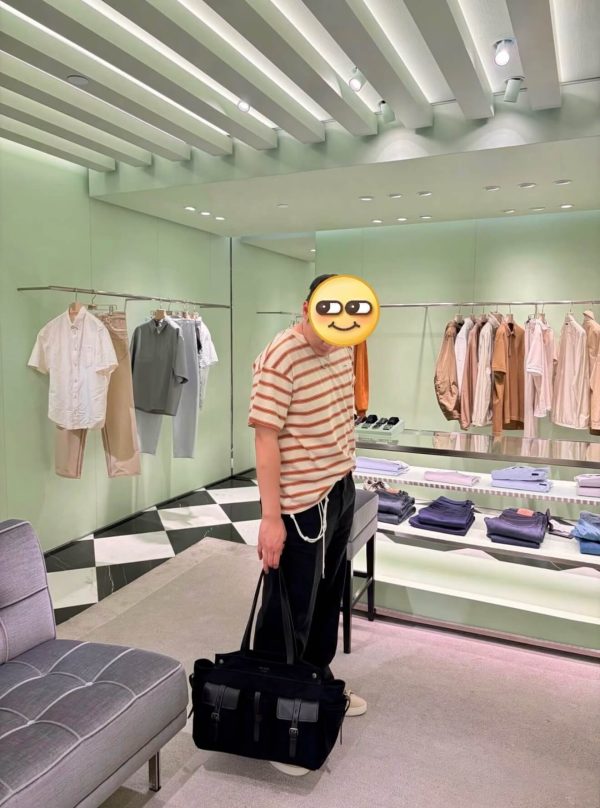 Prada Cotton Stripe T-Shirt- Camel (4) Prada Cotton Stripe T-Shirt- Camel
