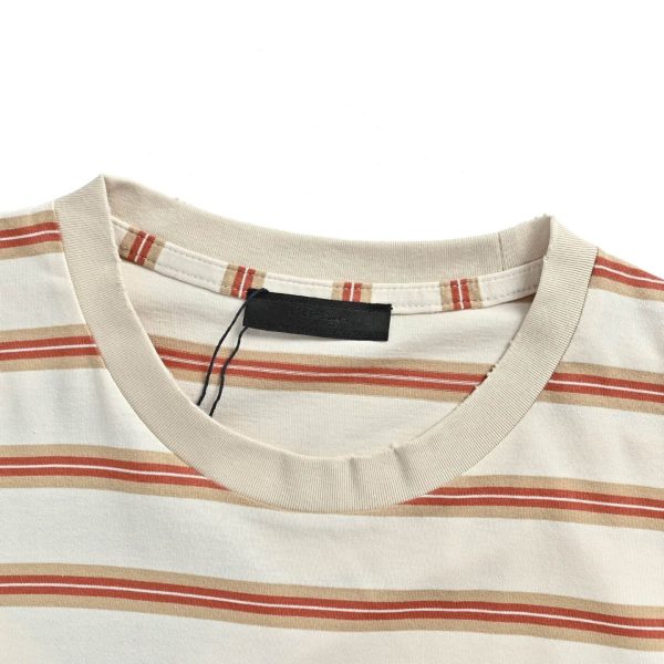 Prada Cotton Stripe T-Shirt- Camel (6) Prada Cotton Stripe T-Shirt- Camel