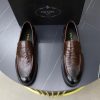 Prada Crinkled Leather Penny Loafers – Fumè Cocoa Brown (2) Prada Crinkled Leather Penny Loafers – Fumè Cocoa Brown