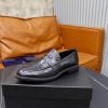 Prada Crinkled Leather Penny Loafers – Vintage Black