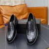 Prada Crinkled Leather Penny Loafers – Vintage Black