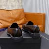Prada Grained Leather Penny Loafers – Fumè Cocoa Brown