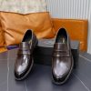 Prada Grained Leather Penny Loafers – Fumè Cocoa Brown