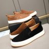 Prada Suede Slip-On Platform Sneaker – Black & White (8) Prada Suede Slip-On Platform Sneaker – Black & White