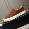 Prada Suede Slip-On Platform Sneaker – Cognac Brown (1) Prada Suede Slip-On Platform Sneaker – Cognac Brown