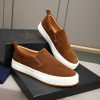 Prada Suede Slip-On Platform Sneaker – Cognac Brown (4) Prada Suede Slip-On Platform Sneaker – Cognac Brown