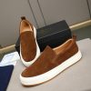 Prada Suede Slip-On Platform Sneaker – Cognac Brown (8) Prada Suede Slip-On Platform Sneaker – Cognac Brown