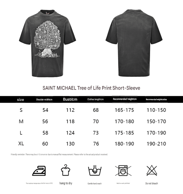 SAINT M×××××× (Saint Michael) SS T-Shirt Tree- Charcoal Grey (1) SAINT M×××××× (Saint Michael) SS T-Shirt / Tree- Charcoal Grey
