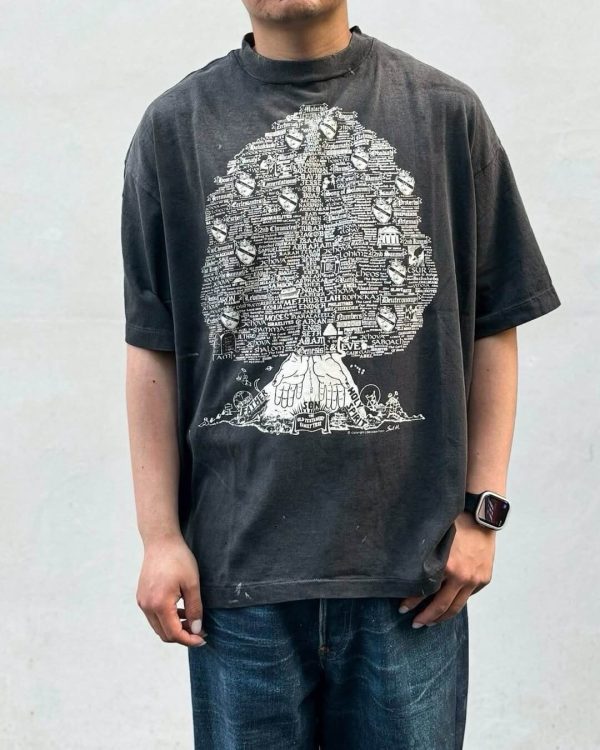 SAINT M×××××× (Saint Michael) SS T-Shirt Tree- Charcoal Grey (5) SAINT M×××××× (Saint Michael) SS T-Shirt / Tree- Charcoal Grey