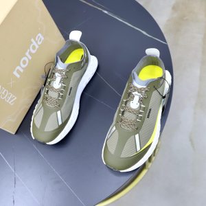 ZEGNA x norda 001 Sneaker – Olive Green & Citron Yellow (9) ZEGNA x norda 001 Sneaker – Olive Green & Citron Yellow