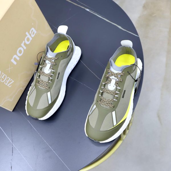ZEGNA x norda 001 Sneaker – Olive Green & Citron Yellow