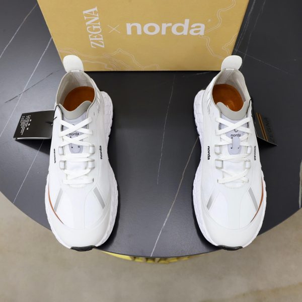 ZEGNA x norda 001 Sneaker – White & Foliage Brown (9) ZEGNA x norda 001 Sneaker – White & Foliage Brown