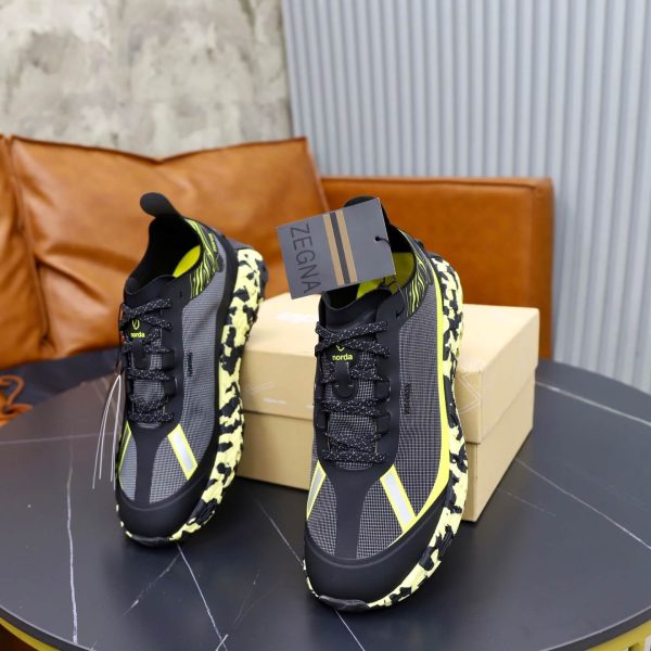 ZEGNA x norda 001 Technical Trail Sneakers – Black & Acid Yellow