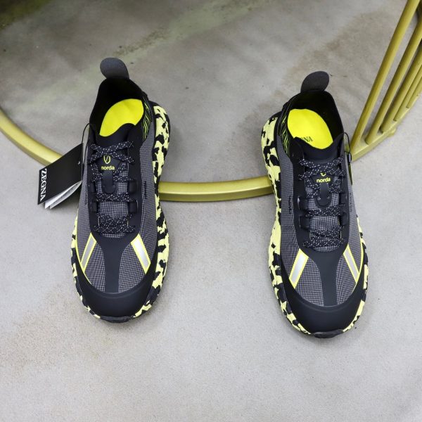 ZEGNA x norda 001 Technical Trail Sneakers – Black & Acid Yellow