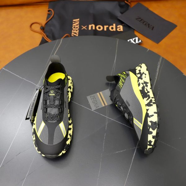 ZEGNA x norda 001 Technical Trail Sneakers – Black & Acid Yellow
