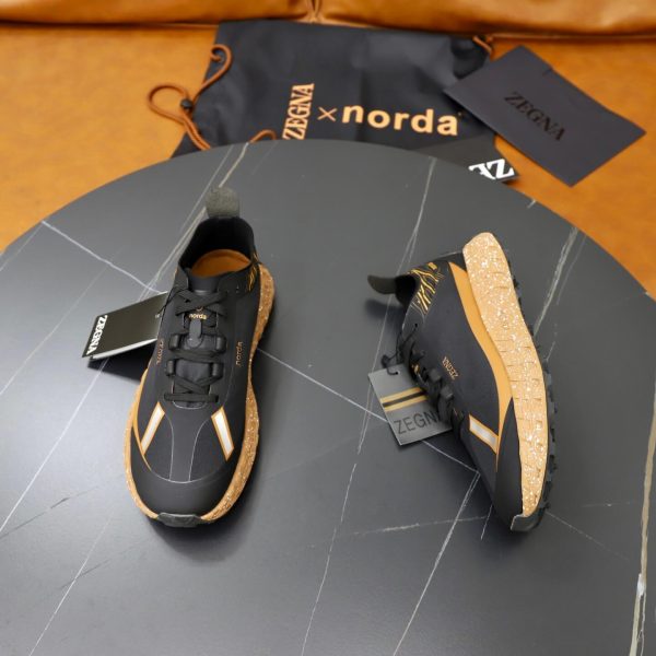 ZEGNA x norda 001 Technical Trail Sneakers – Black & Chestnut Tan (9) ZEGNA x norda 001 Technical Trail Sneakers – Black & Chestnut Tan