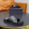 Zegna Criss-Cross Leather Sandals – Black Crocodile-Embossed (9) Zegna Criss-Cross Leather Sandals – Black Crocodile-Embossed
