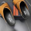 Zegna Criss-Cross Leather Sandals – Tan Crocodile-Embossed
