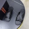 Zegna Pelletessuta Criss-Cross Sandals – Black