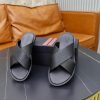 Zegna Pelletessuta Criss-Cross Sandals – Black