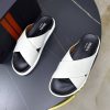 Zegna Pelletessuta Crisscross Sandals – Off-White & Black (4) Zegna Pelletessuta Crisscross Sandals – Off-White & Black