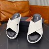 Zegna Pelletessuta Crisscross Sandals – Off-White & Black (7) Zegna Pelletessuta Crisscross Sandals – Off-White & Black