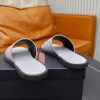 Zegna Signature Stitch Leather Slides – Light Grey