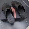 Zegna Smooth Leather Criss-Cross Sandals – Black