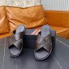 Zegna Smooth Leather Criss-Cross Sandals – Dark Brown