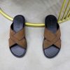 Zegna Suede Criss-Cross Sandals – Brown & Dark Brown