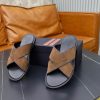 Zegna Suede Criss-Cross Sandals – Brown & Dark Brown