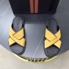 Zegna Suede Criss-Cross Sandals – Mustard Yellow & Dark Brown
