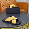 Zegna Suede Criss-Cross Sandals – Mustard Yellow & Dark Brown
